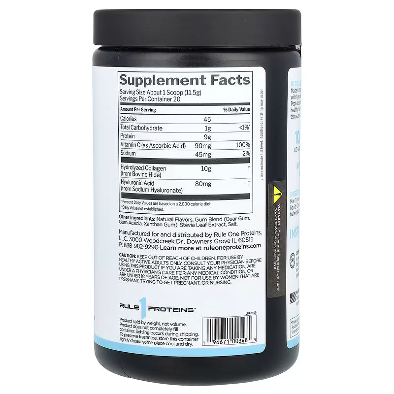 Rule 1 R1 Collagen Peptides 20 Serve