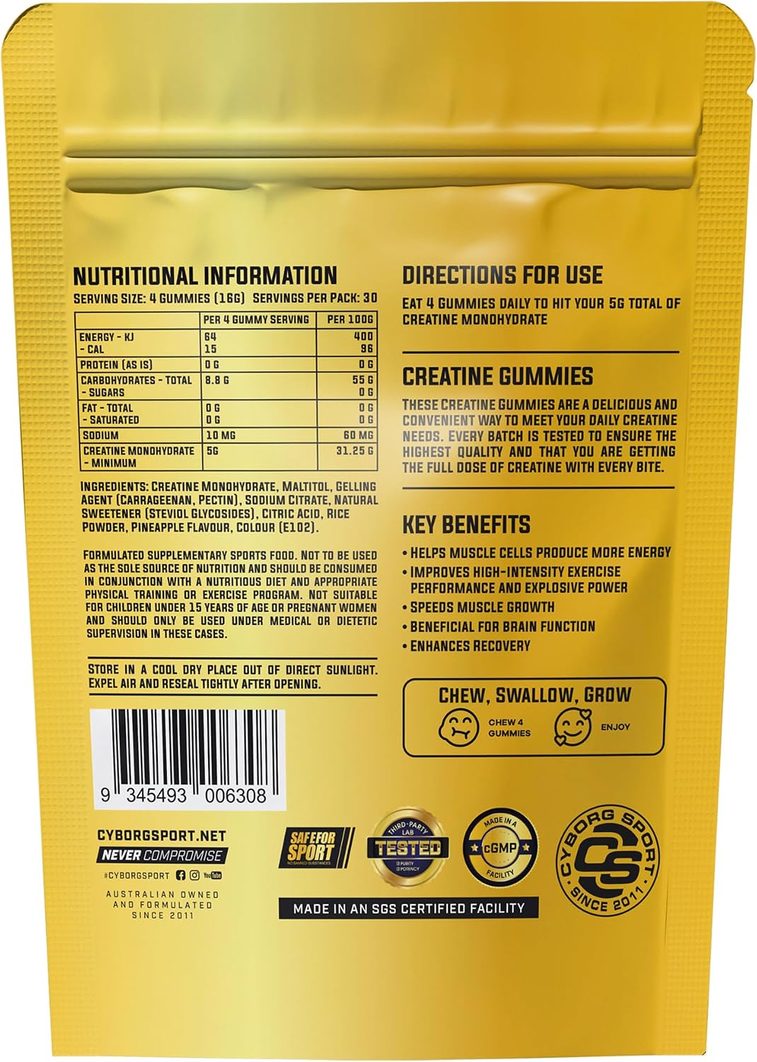Cyborg Sport Creatine Gummies