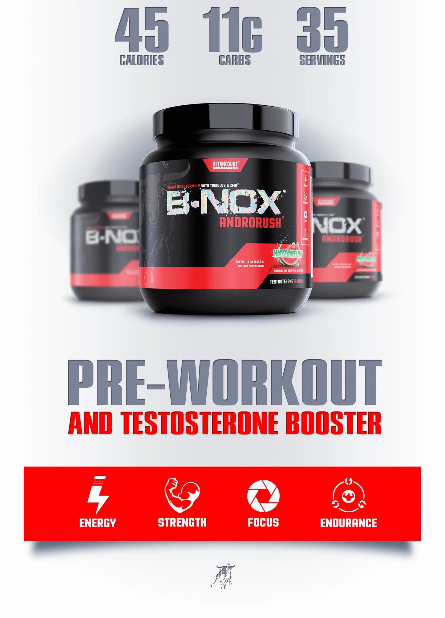 B-NOX ANDRORUSH - Pre workout & Testosterone enhancer