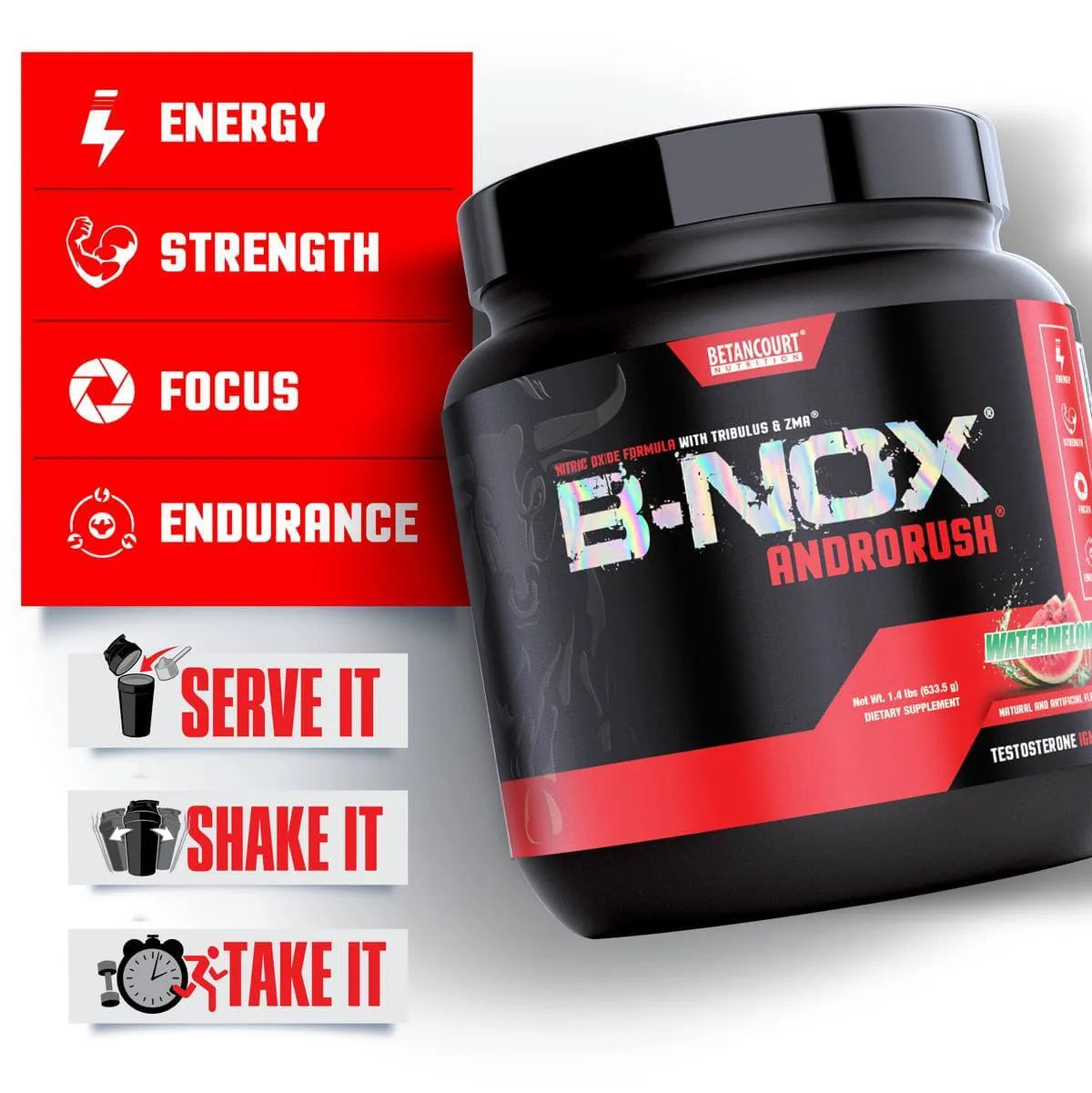 B-NOX ANDRORUSH - Pre workout & Testosterone enhancer